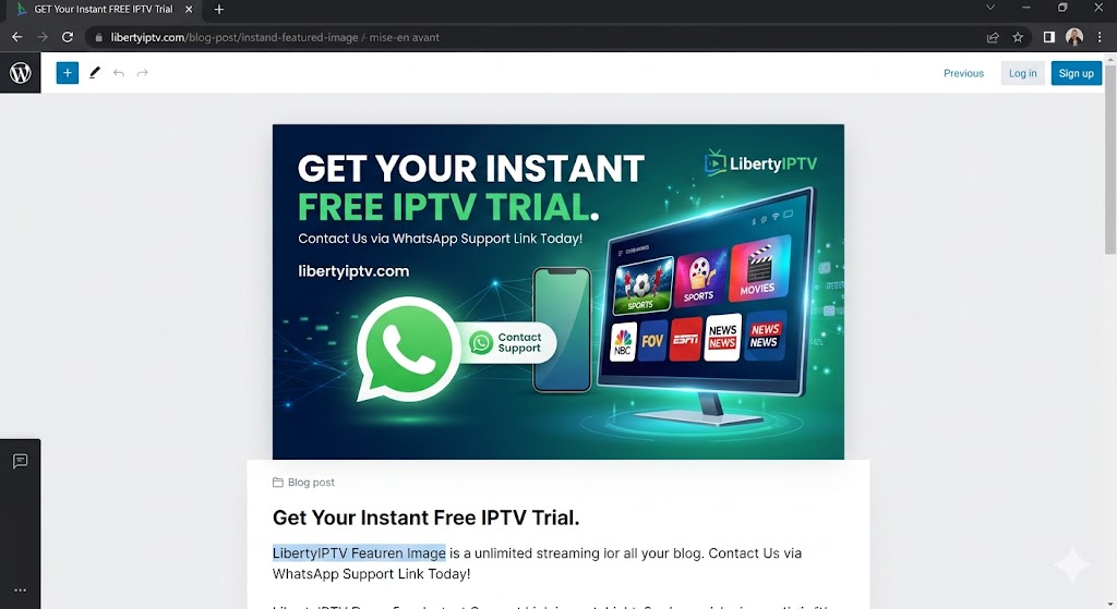 Contact IPTV for free trial