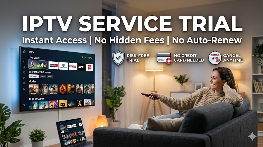 iptv service trial no hidden fees